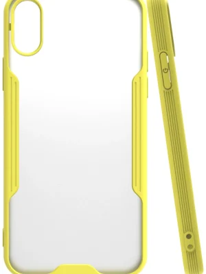 Newface iPhone X Kılıf Platin Silikon - Sarı