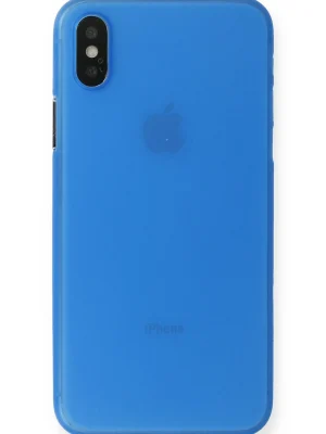 Newface iPhone X Kılıf PP Ultra İnce Kapak - Mavi