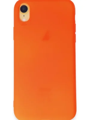 Newface iPhone XR Kılıf First Silikon - Parlak Turuncu