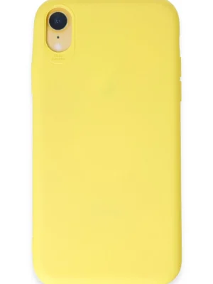 Newface iPhone XR Kılıf First Silikon - Sarı