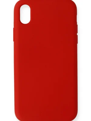 Newface iPhone XR Kılıf Nano içi Kadife Silikon - Kırmızı