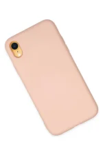 Newface iPhone XR Kılıf Nano içi Kadife Silikon - Pudra - Görsel 3