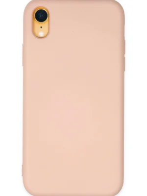 Newface iPhone XR Kılıf Nano içi Kadife Silikon - Pudra