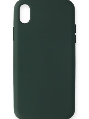 Newface iPhone XR Kılıf Nano içi Kadife  Silikon - Koyu Yeşil