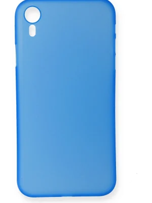 Newface iPhone XR Kılıf PP Ultra İnce Kapak - Mavi