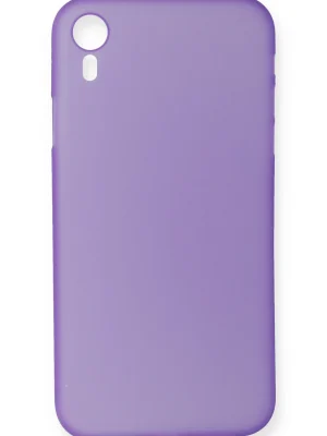 Newface iPhone XR Kılıf PP Ultra İnce Kapak - Mor