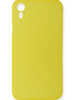 Newface iPhone XR Kılıf PP Ultra İnce Kapak - Sarı