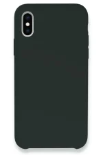 Newface iPhone XS Max Kılıf Lansman Legant Silikon - Koyu Yeşil