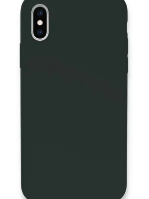 Newface iPhone XS Max Kılıf Lansman Legant Silikon - Koyu Yeşil