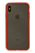 Newface iPhone XS Max Kılıf Montreal Silikon Kapak - Kırmızı