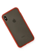 Newface iPhone XS Max Kılıf Montreal Silikon Kapak - Kırmızı - Görsel 3