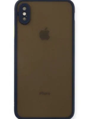 Newface iPhone XS Max Kılıf Montreal Silikon Kapak - Lacivert