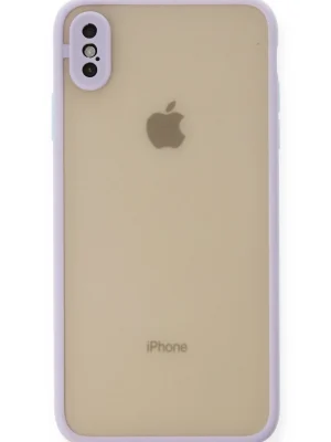 Newface iPhone XS Max Kılıf Montreal Silikon Kapak - Mor