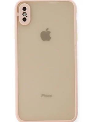 Newface iPhone XS Max Kılıf Montreal Silikon Kapak - Pembe