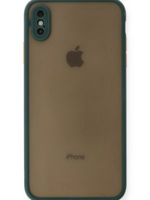 Newface iPhone XS Max Kılıf Montreal Silikon Kapak - Yeşil