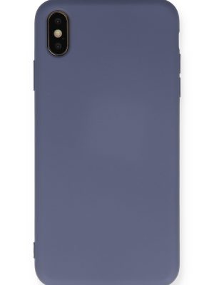 Newface iPhone XS Max Kılıf Nano içi Kadife  Silikon - Gri