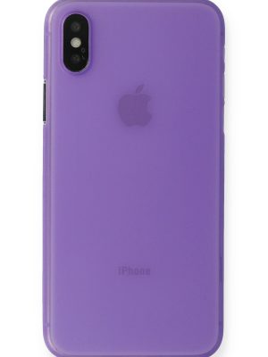 Newface iPhone XS Max Kılıf PP Ultra İnce Kapak - Mor