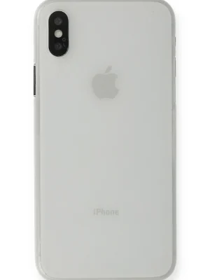 Newface iPhone XS Max Kılıf PP Ultra İnce Kapak - Beyaz