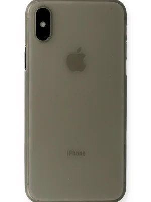 Newface iPhone XS Max Kılıf PP Ultra İnce Kapak - Gri
