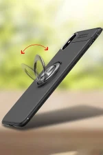 Newface iPhone XS Max Kılıf Range Yüzüklü Silikon - Mavi - Görsel 2