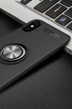 Newface iPhone XS Max Kılıf Range Yüzüklü Silikon - Siyah - Görsel 2