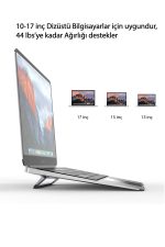 Newface LC 344 Ayarlanabilir Laptop Telefon Tutucu - Gümüş - Görsel 3