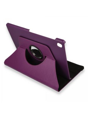 Newface Lenovo M10 FHD Plus X606F Kılıf 360 Tablet Deri Kılıf - Mürdüm