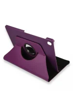 Newface Lenovo M10 FHD Plus X606F Kılıf 360 Tablet Deri Kılıf - Mürdüm