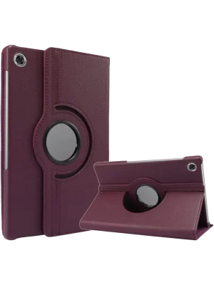 Newface Lenovo Tab M10 TB311FU Kılıf 360 Tablet Deri Kılıf - Mürdüm