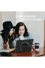 Newface Lenovo Tab M10 TB328FU Kılıf Amazing Tablet Kapak - Siyah - Görsel 4