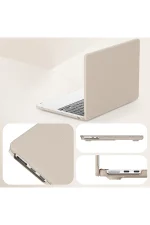 Newface Macbook Air 15 2024 Macbook Deri Kapak - Gold - Görsel 3