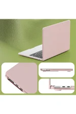 Newface Macbook Air 15 2024 Macbook Deri Kapak - Pembe - Görsel 3