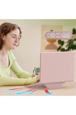 Newface Macbook Air 15 2024 Macbook Deri Kapak - Pembe - Görsel 4