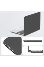 Newface Macbook Air 15 2024 Macbook Deri Kapak - Siyah - Görsel 3