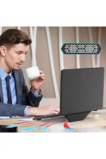 Newface Macbook Air 15 2024 Macbook Deri Kapak - Siyah - Görsel 4