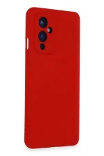 Newface One Plus 9 Kılıf Nano içi Kadife Silikon - Kırmızı - Görsel 2