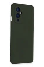 Newface One Plus 9 Kılıf Nano içi Kadife Silikon - Koyu Yeşil - Görsel 2