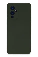 Newface One Plus 9 Kılıf Nano içi Kadife Silikon - Koyu Yeşil