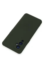 Newface One Plus 9 Kılıf Nano içi Kadife Silikon - Koyu Yeşil - Görsel 3