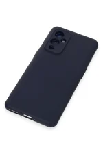 Newface One Plus 9 Kılıf Nano içi Kadife Silikon - Lacivert - Görsel 4