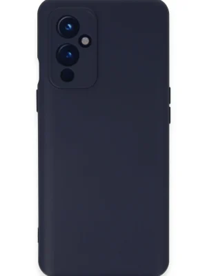 Newface One Plus 9 Kılıf Nano içi Kadife Silikon - Lacivert