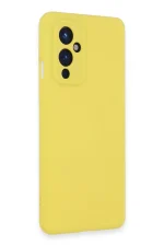 Newface One Plus 9 Kılıf Nano içi Kadife Silikon - Sarı - Görsel 2