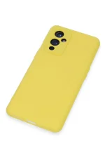 Newface One Plus 9 Kılıf Nano içi Kadife Silikon - Sarı - Görsel 4