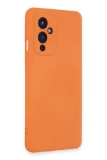 Newface One Plus 9 Kılıf Nano içi Kadife Silikon - Turuncu - Görsel 2