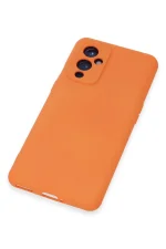 Newface One Plus 9 Kılıf Nano içi Kadife Silikon - Turuncu - Görsel 4