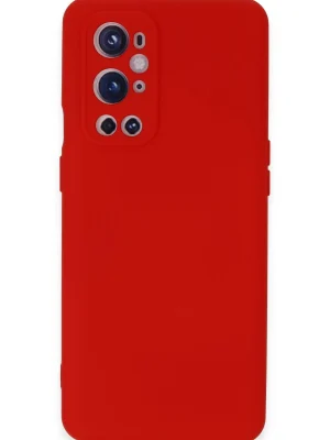 Newface One Plus 9 Pro Kılıf Nano içi Kadife Silikon - Kırmızı