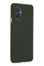 Newface One Plus 9 Pro Kılıf Nano içi Kadife Silikon - Koyu Yeşil - Görsel 2