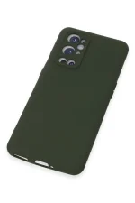 Newface One Plus 9 Pro Kılıf Nano içi Kadife Silikon - Koyu Yeşil - Görsel 4