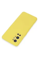 Newface One Plus 9 Pro Kılıf Nano içi Kadife Silikon - Sarı - Görsel 2