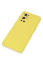 Newface One Plus 9 Pro Kılıf Nano içi Kadife Silikon - Sarı - Görsel 3